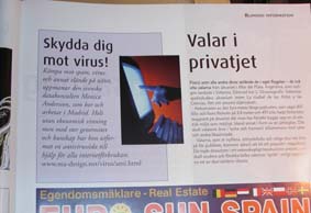 Reklam f&ouml;r min antivirussida
