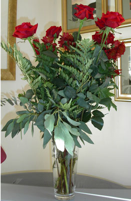 En valentinbukett